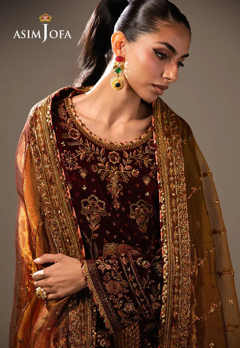 Asim Jofa | Makhmal Velvet 25 | AJULM-07 - Rang-e-Khaas