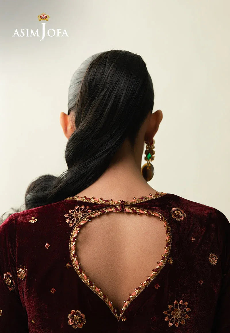 Asim Jofa | Makhmal Velvet 25 | AJULM-07 - Rang-e-Khaas