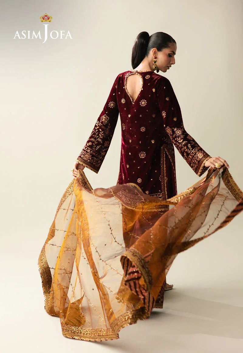 Asim Jofa | Makhmal Velvet 25 | AJULM-07 - Rang-e-Khaas