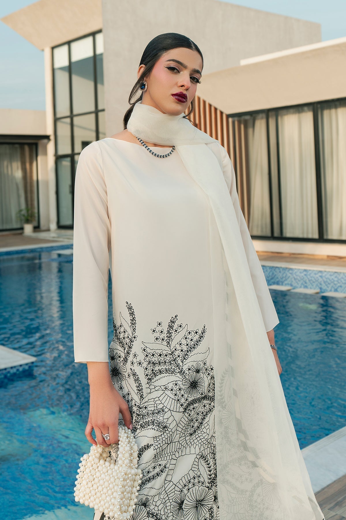 Fahad Hussayn | Lawn Banger | Monochrome Babe