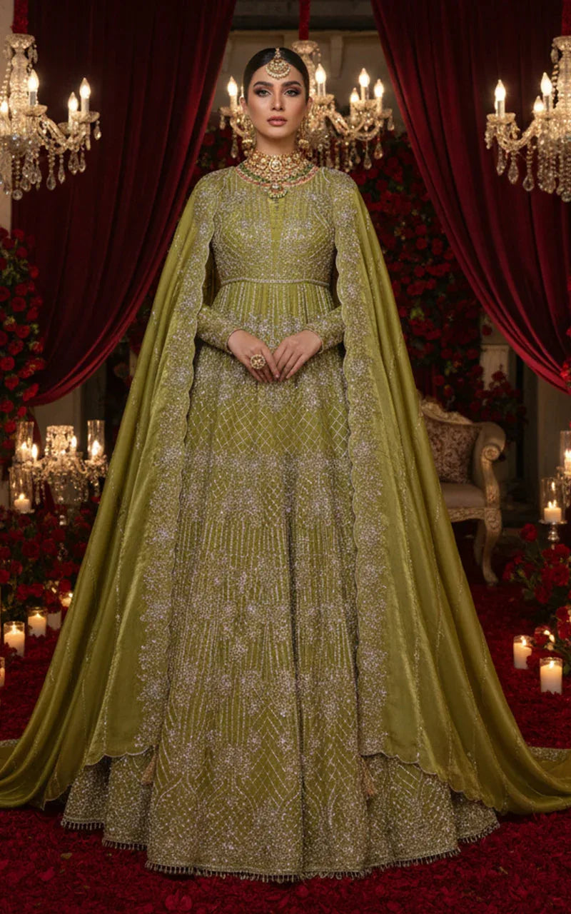 Embroidered Maxi With Dupatta