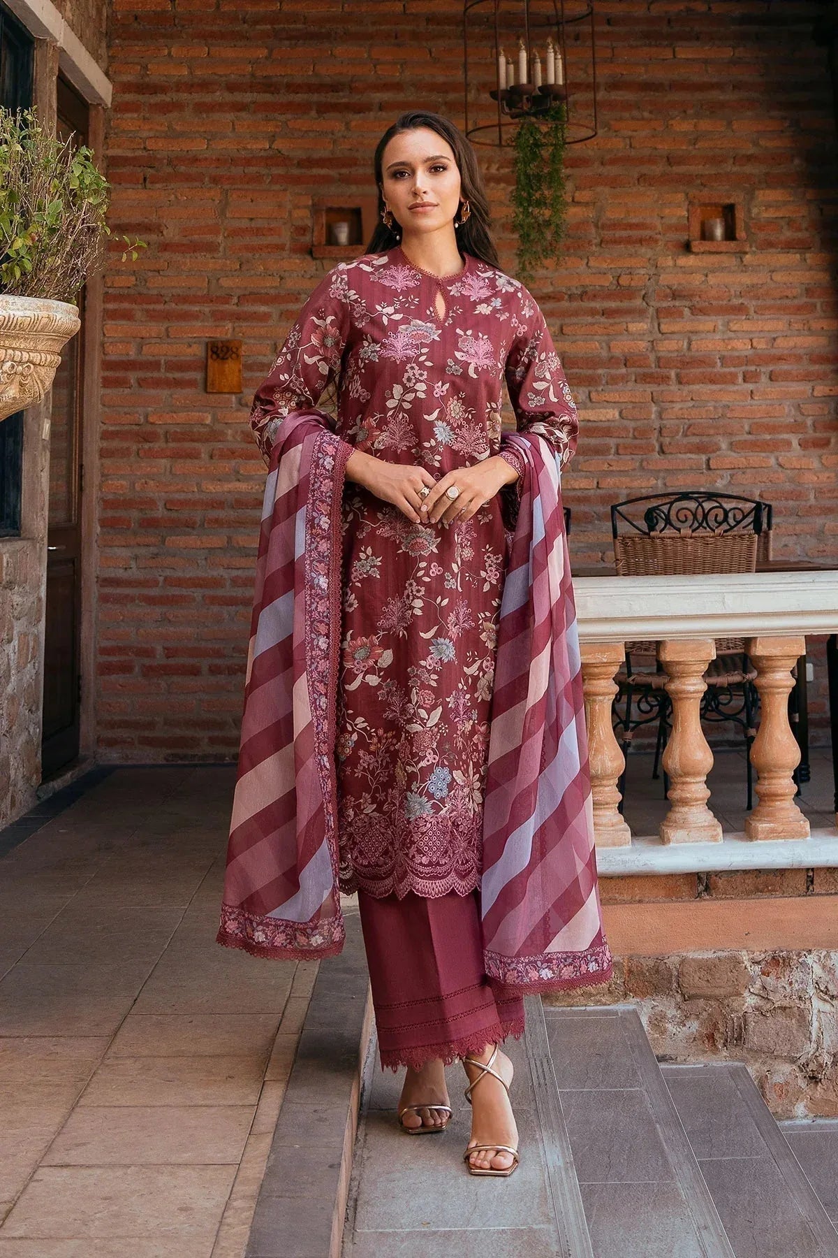 Afrozeh | Damask The Holiday Edit '25 - Lawn| Azara B - Rang-e-Khaas