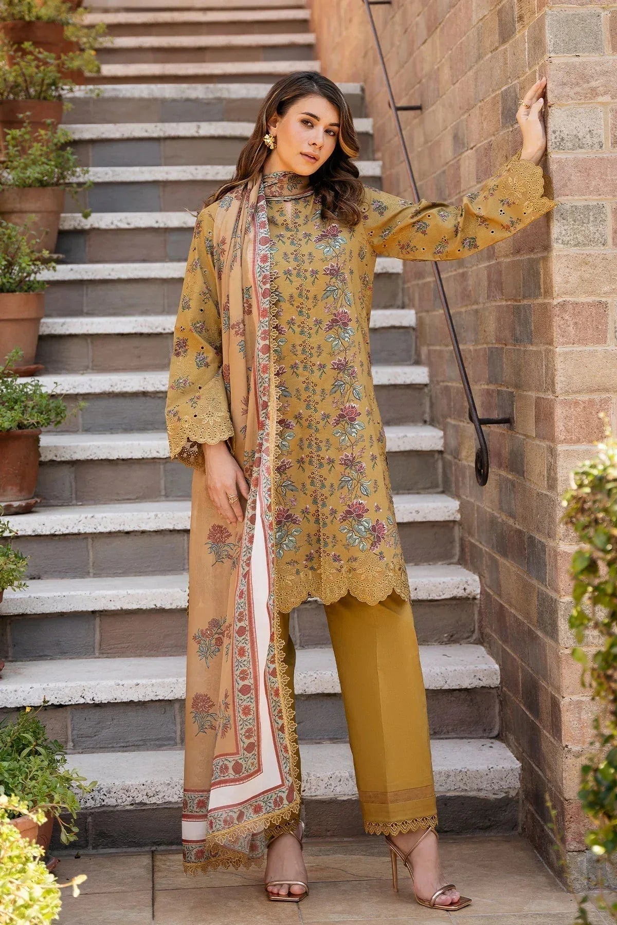 Afrozeh | Damask The Holiday Edit '25 - Lawn | Lorien B - Rang-e-Khaas