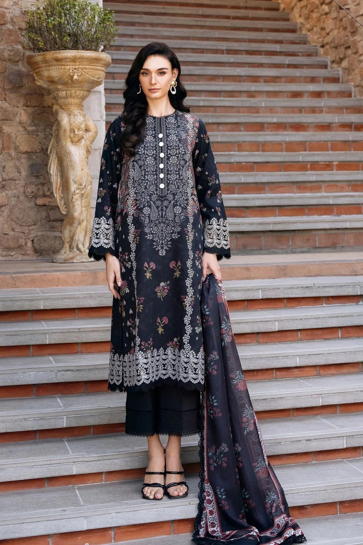 Afrozeh | Damask The Holiday Edit '25 - Lawn| Anisa B - Rang-e-Khaas