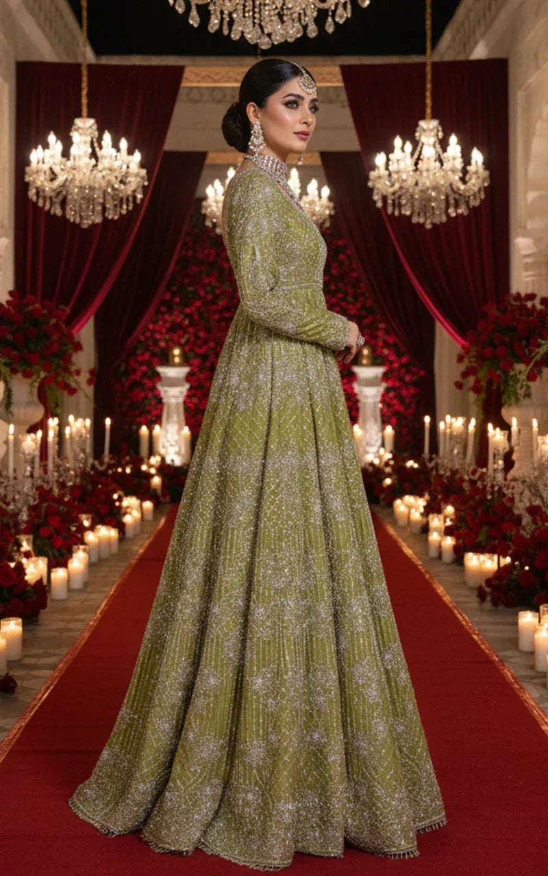 Embroidered Maxi With Dupatta