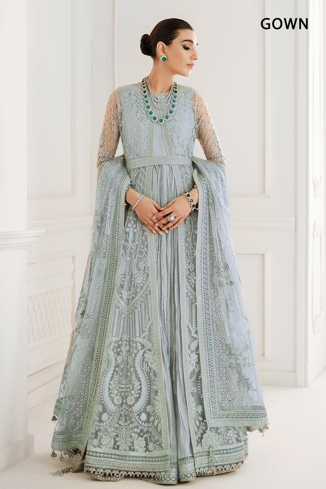 EMBROIDERED NET CH10-05 STITCHED