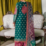 Alizeh Fashion Luxury Embroidered Chiffon 3Pc Suit AF-CH-2174-Nagar C Sea Green