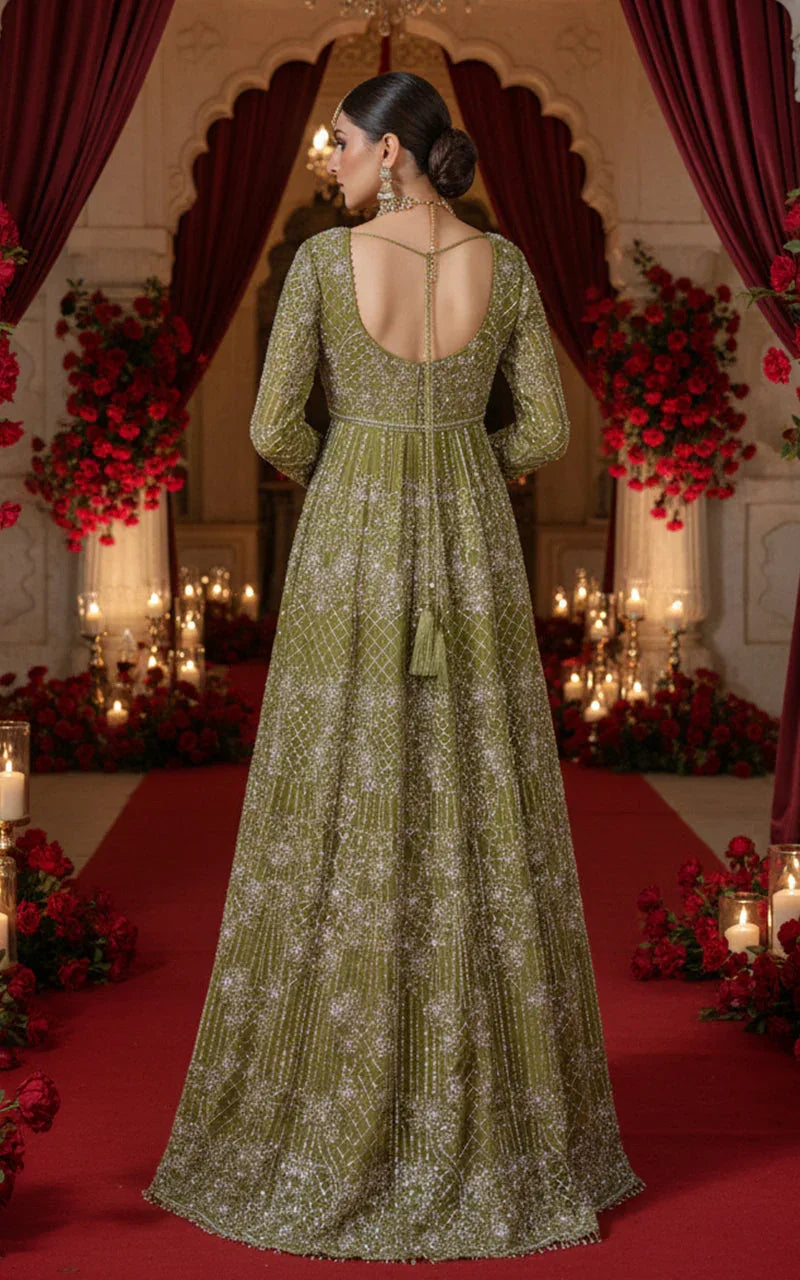 Embroidered Maxi With Dupatta