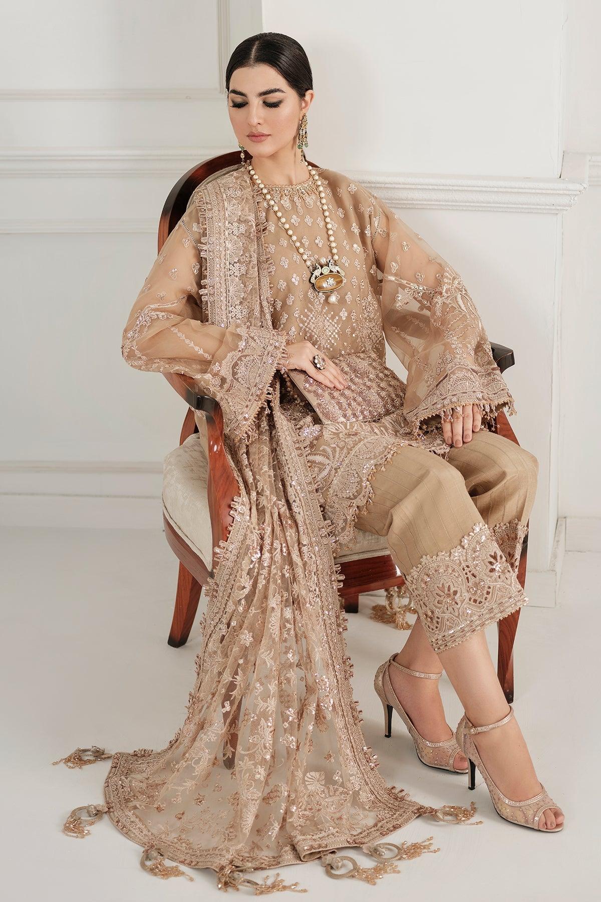 EMBROIDERED CHIFFON CH10-04 STITCHED
