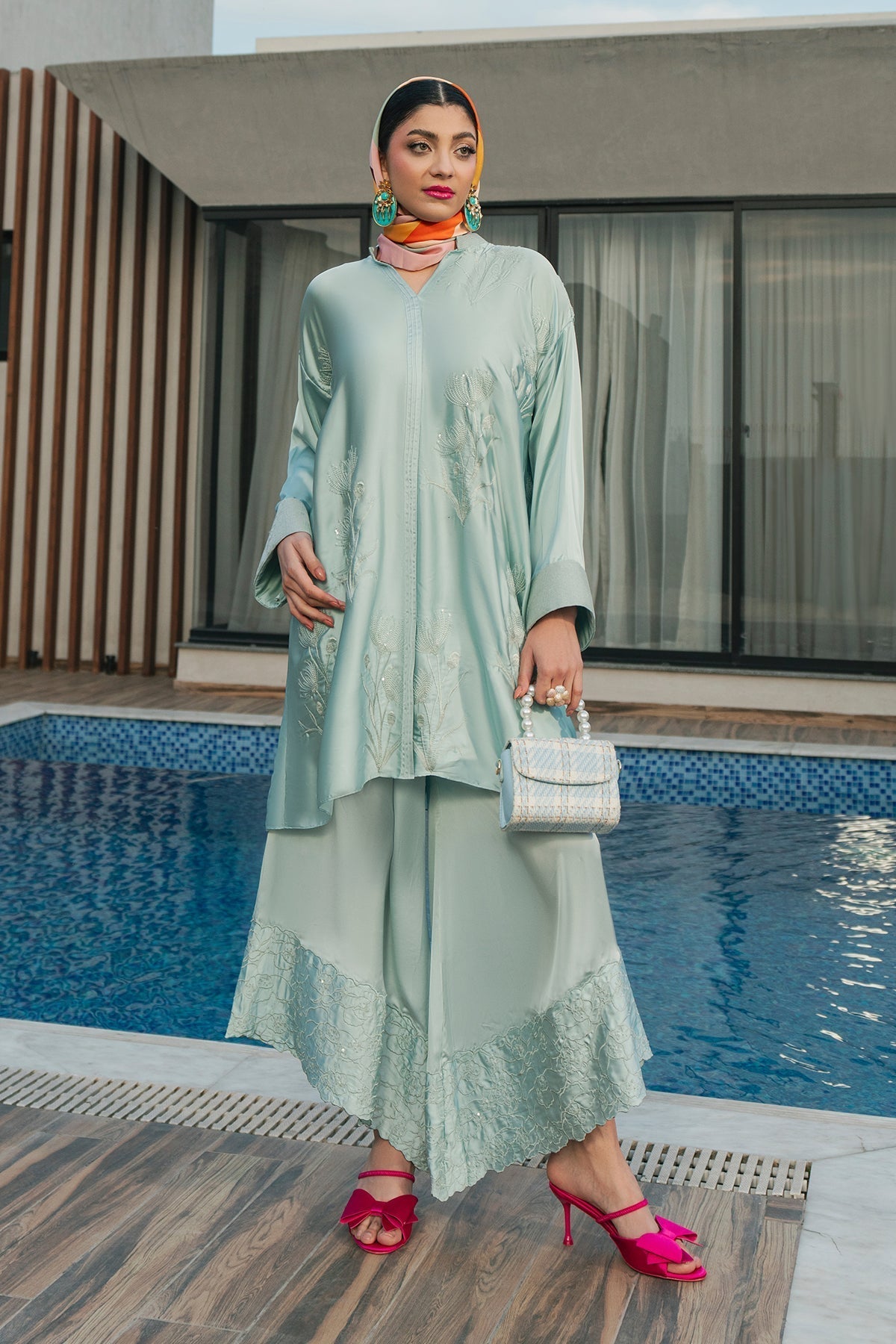 Fahad Hussayn | Lawn Banger | Aqua Babe