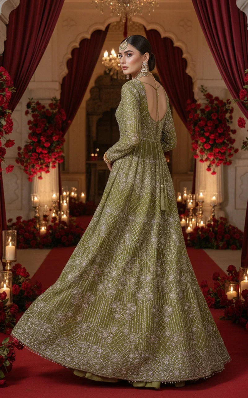 Embroidered Maxi With Dupatta
