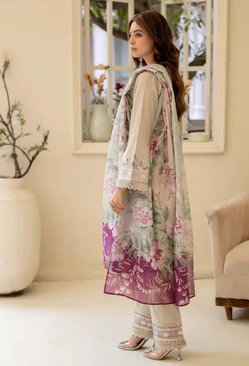 Adans Libas | Stitched Embroidered Lawn 3pc| LAWN 1216 - Rang-e-Khaas