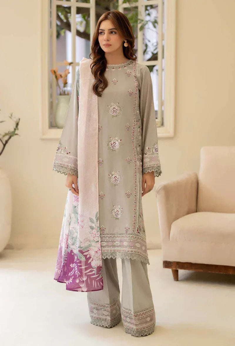 Adans Libas | Stitched Embroidered Lawn 3pc| LAWN 1216 - Rang-e-Khaas