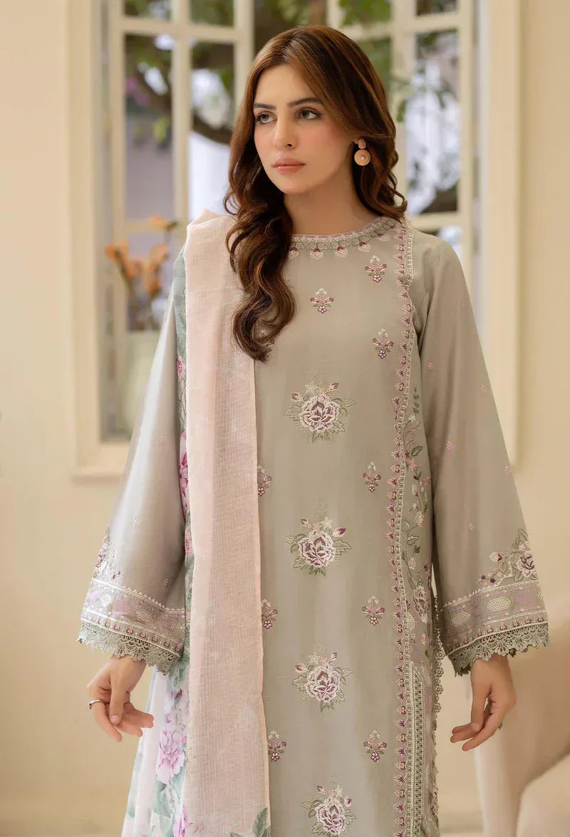 Adans Libas | Stitched Embroidered Lawn 3pc| LAWN 1216 - Rang-e-Khaas