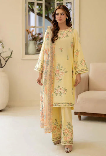 Adans Libas | Stitched Embroidered Lawn 3pc|LAWN 1212 - Rang-e-Khaas