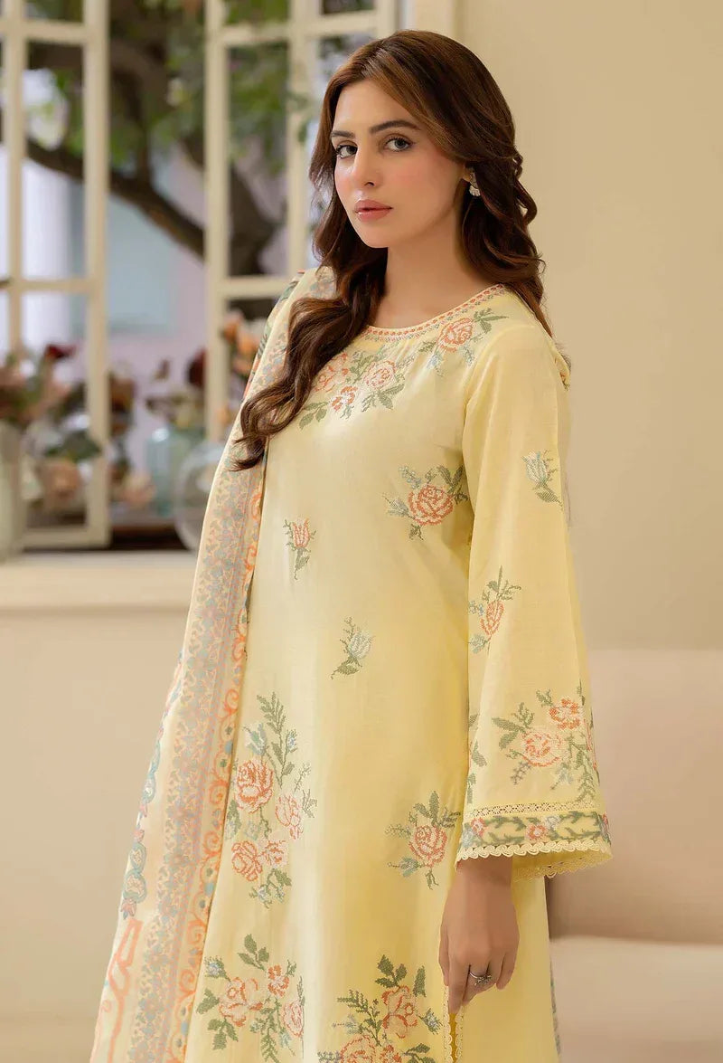 Adans Libas | Stitched Embroidered Lawn 3pc|LAWN 1212 - Rang-e-Khaas