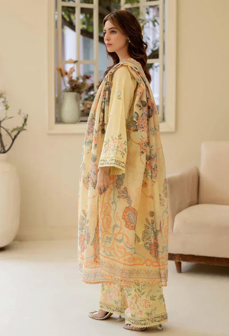 Adans Libas | Stitched Embroidered Lawn 3pc|LAWN 1212 - Rang-e-Khaas