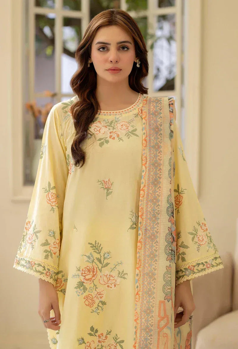 Adans Libas | Stitched Embroidered Lawn 3pc|LAWN 1212 - Rang-e-Khaas