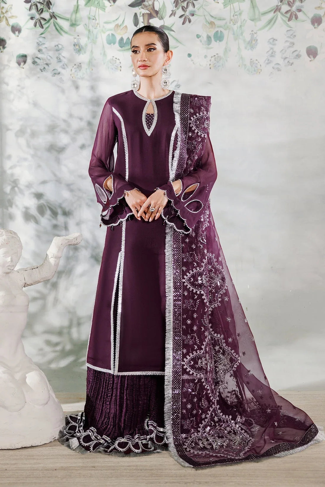 Alizeh | Ready to wear | Purple Dress 3 piece - RTW1023 - Rang-e-Khaas