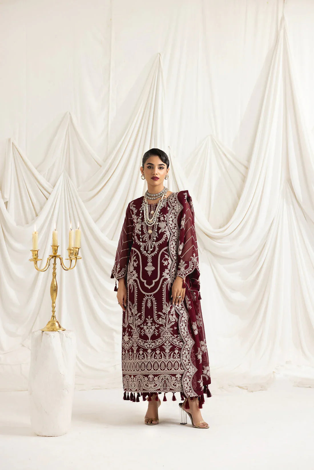 Alizeh | Formals Collection | Clara C (MAROON) - Rang-e-Khaas