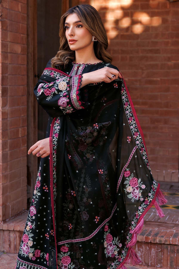 Farasha | Summer Weaves Embroidered Lawn | Ornate Noir - Rang-e-Khaas