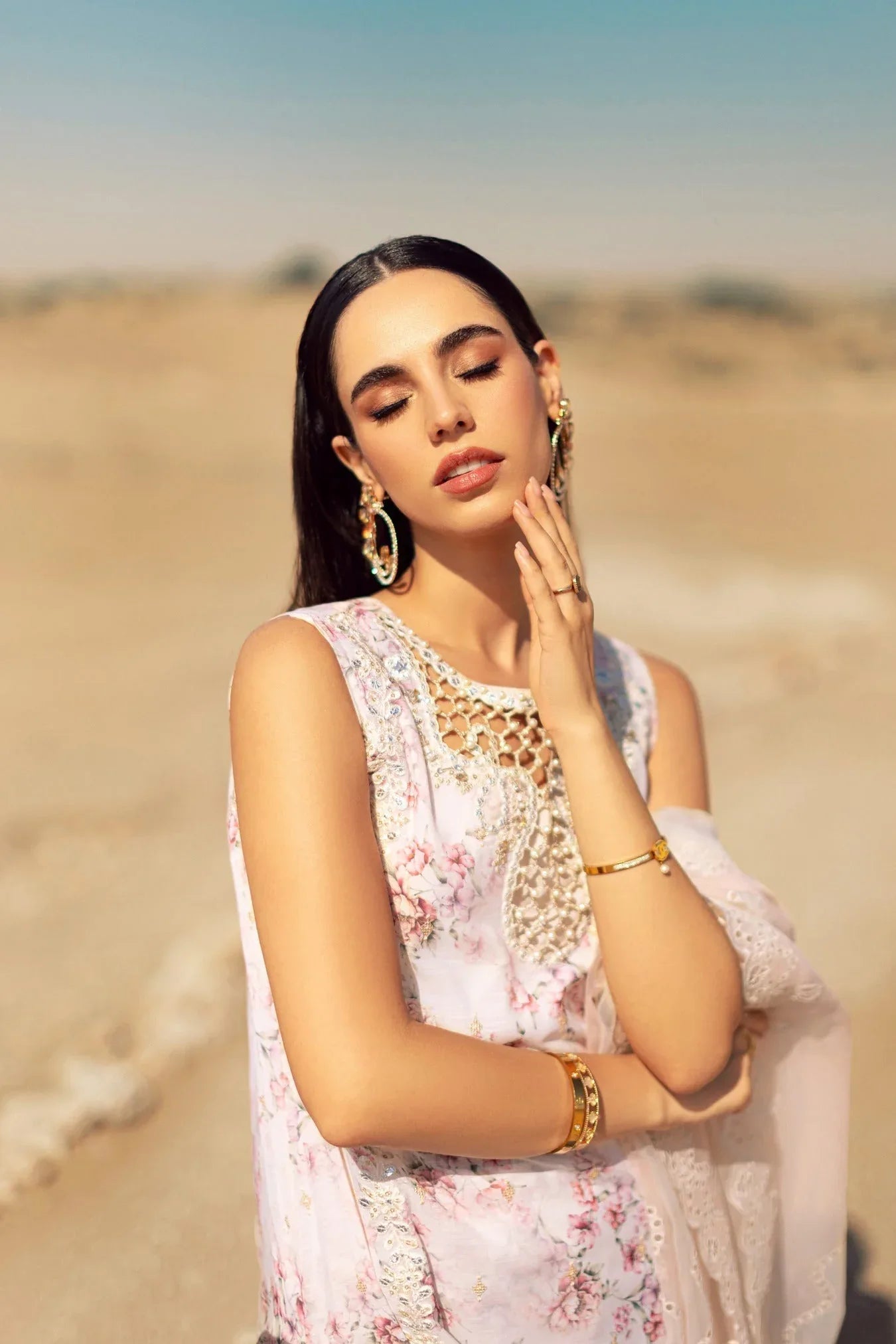 Noor By Saadia Asad | Eid Handwork Laserkari Lawn 24 | D5 - Rang-e-Khaas