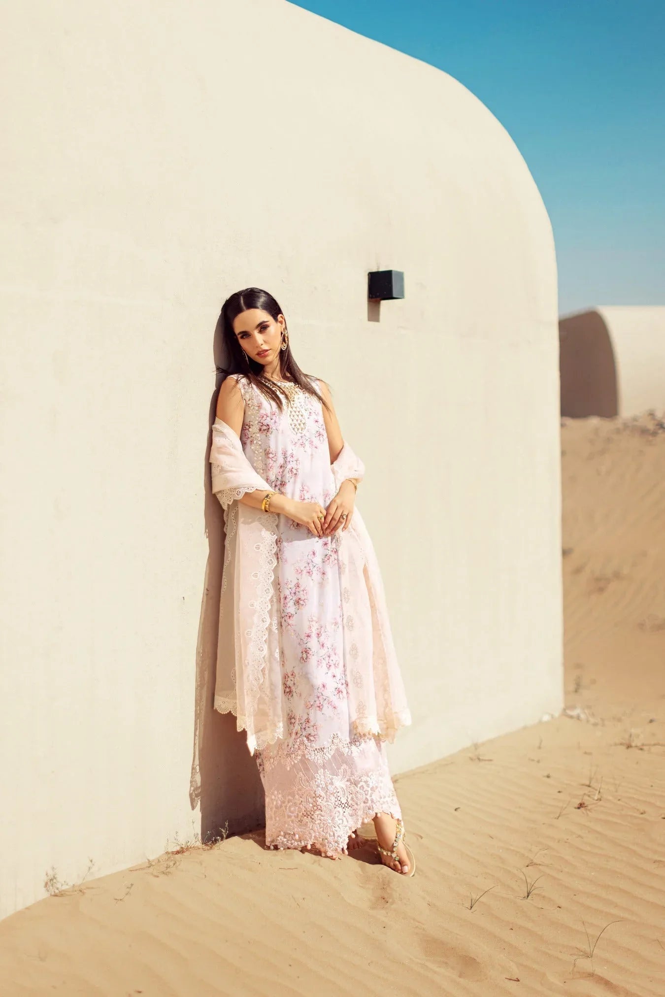 Noor By Saadia Asad | Eid Handwork Laserkari Lawn 24 | D5 - Rang-e-Khaas