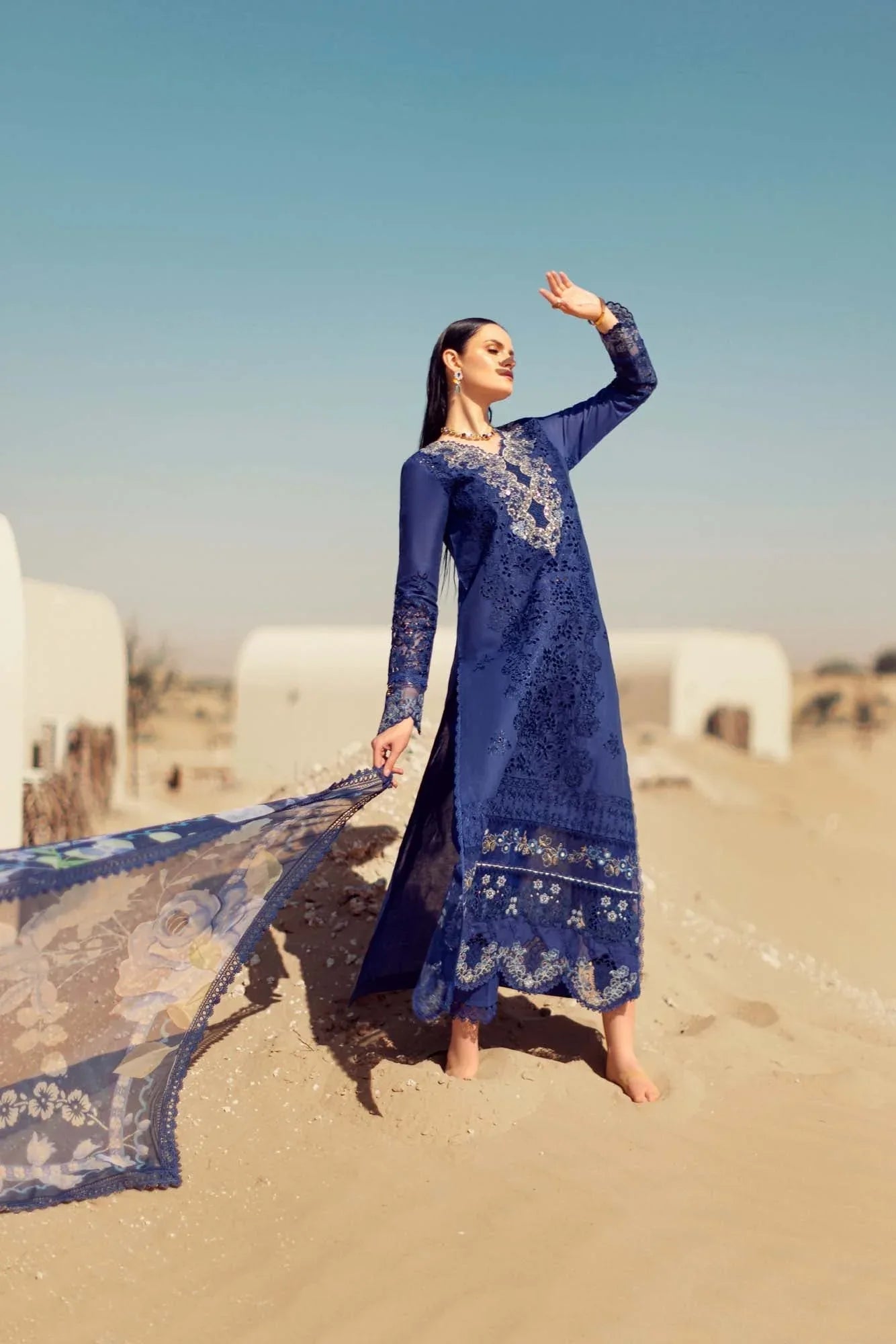 Noor By Saadia Asad | Eid Handwork Laserkari Lawn 24 | D12 - Rang-e-Khaas