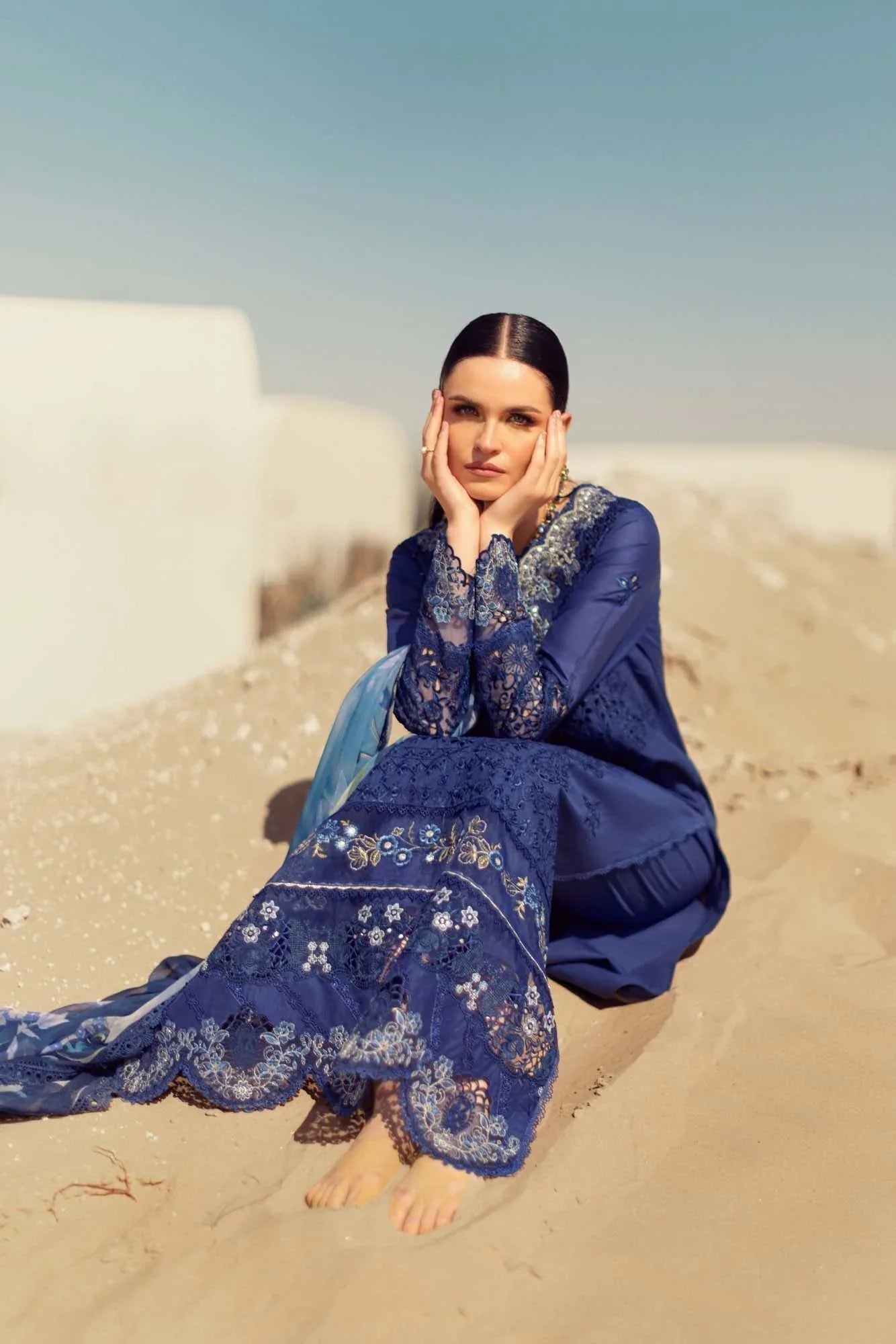Noor By Saadia Asad | Eid Handwork Laserkari Lawn 24 | D12 - Rang-e-Khaas