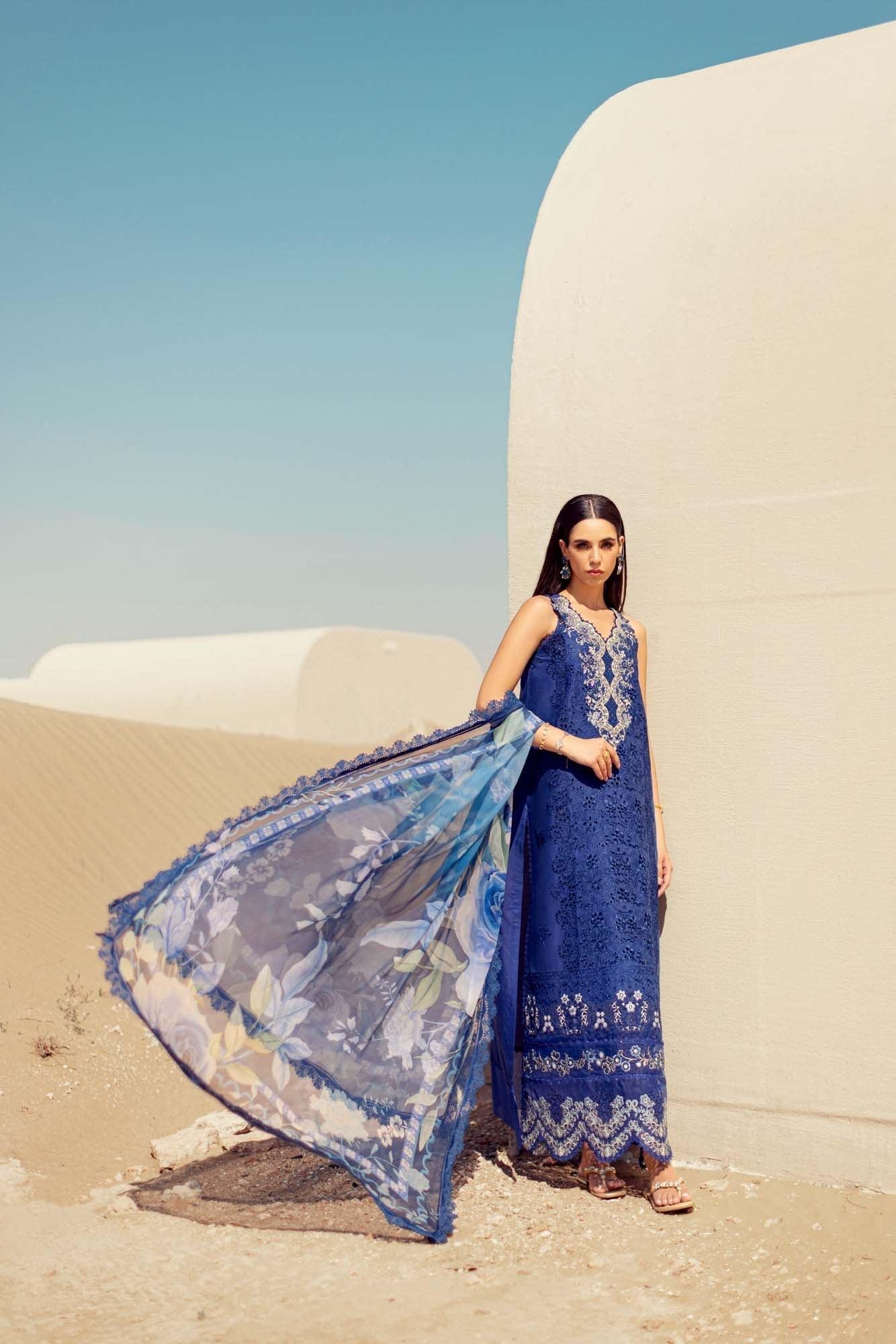 Noor By Saadia Asad | Eid Handwork Laserkari Lawn 24 | D12 - Rang-e-Khaas