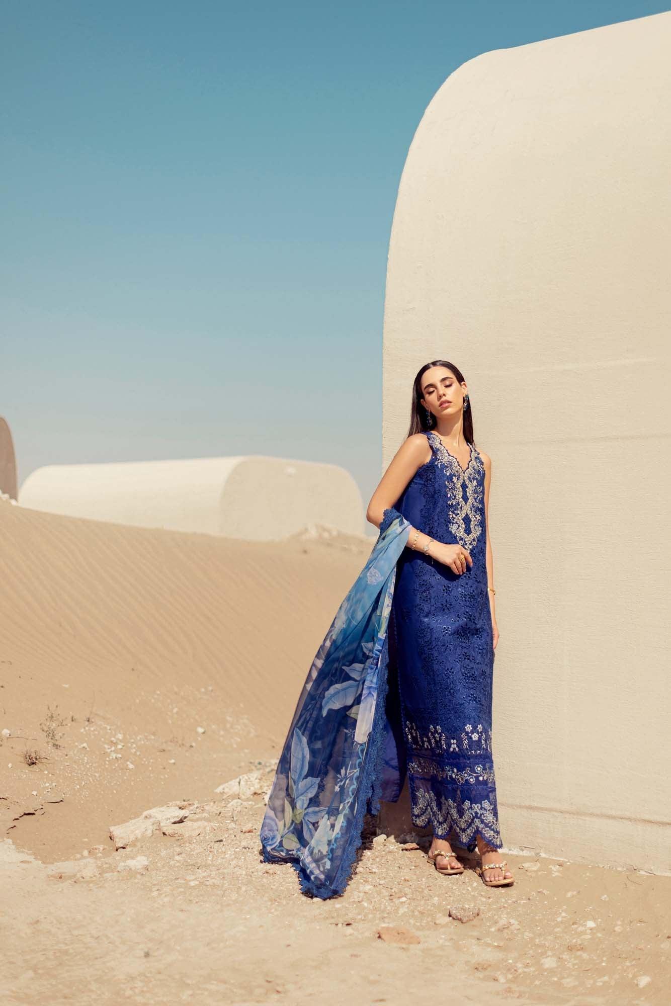 Noor By Saadia Asad | Eid Handwork Laserkari Lawn 24 | D12 - Rang-e-Khaas