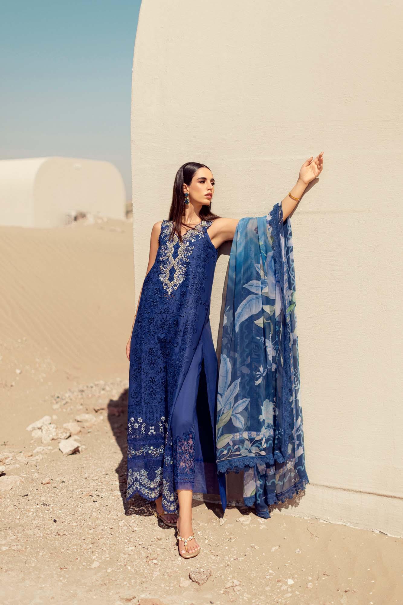 Noor By Saadia Asad | Eid Handwork Laserkari Lawn 24 | D12 - Rang-e-Khaas