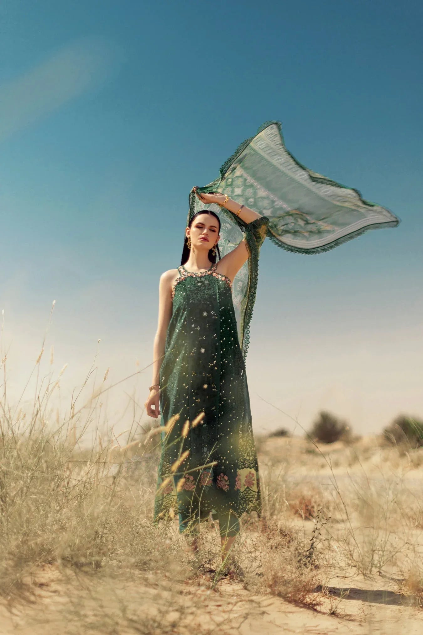 Noor By Saadia Asad | Eid Handwork Laserkari Lawn 24 | D8 - Rang-e-Khaas