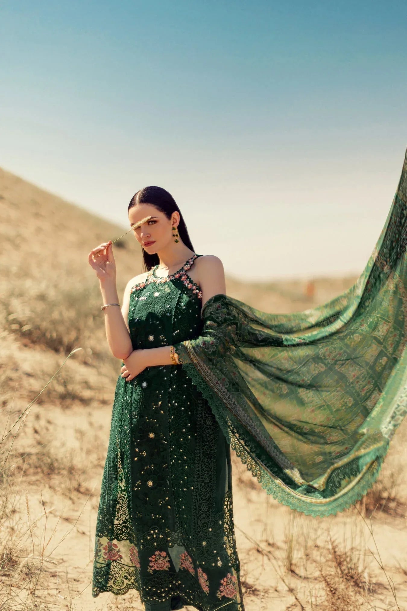 Noor By Saadia Asad | Eid Handwork Laserkari Lawn 24 | D8 - Rang-e-Khaas