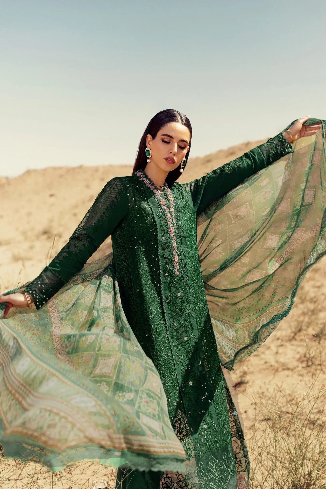 Noor By Saadia Asad | Eid Handwork Laserkari Lawn 24 | D8 - Rang-e-Khaas
