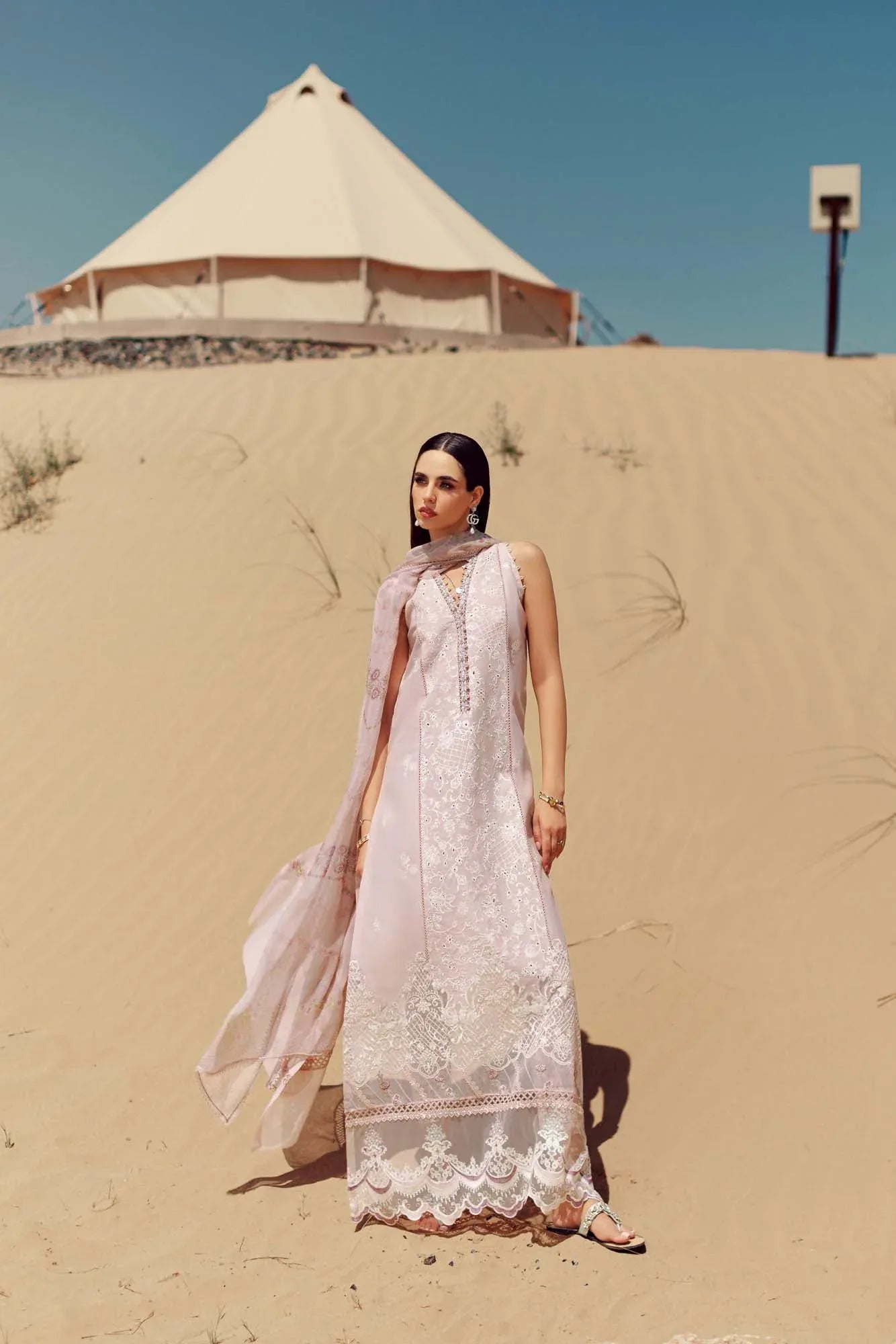 Noor By Saadia Asad | Eid Handwork Laserkari Lawn 24 | D7 - Rang-e-Khaas