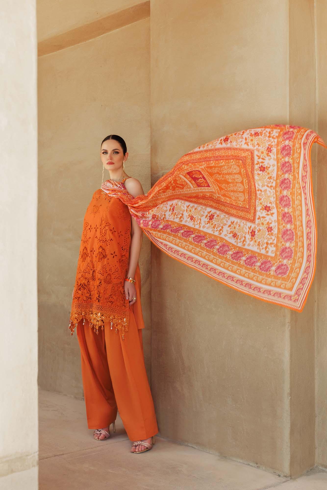 Noor By Saadia Asad | Eid Handwork Laserkari Lawn 24 | D11 - Rang-e-Khaas