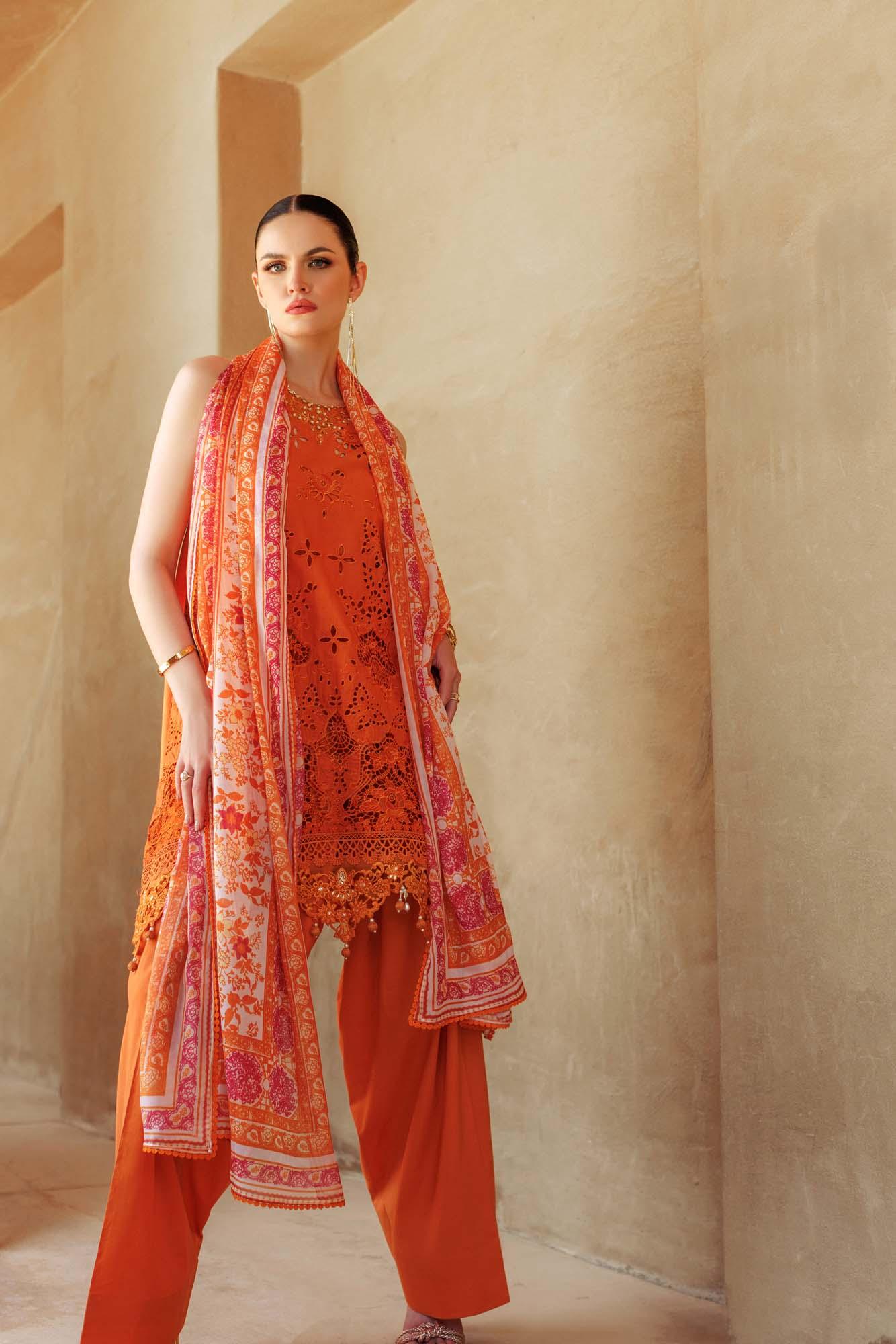 Noor By Saadia Asad | Eid Handwork Laserkari Lawn 24 | D11 - Rang-e-Khaas