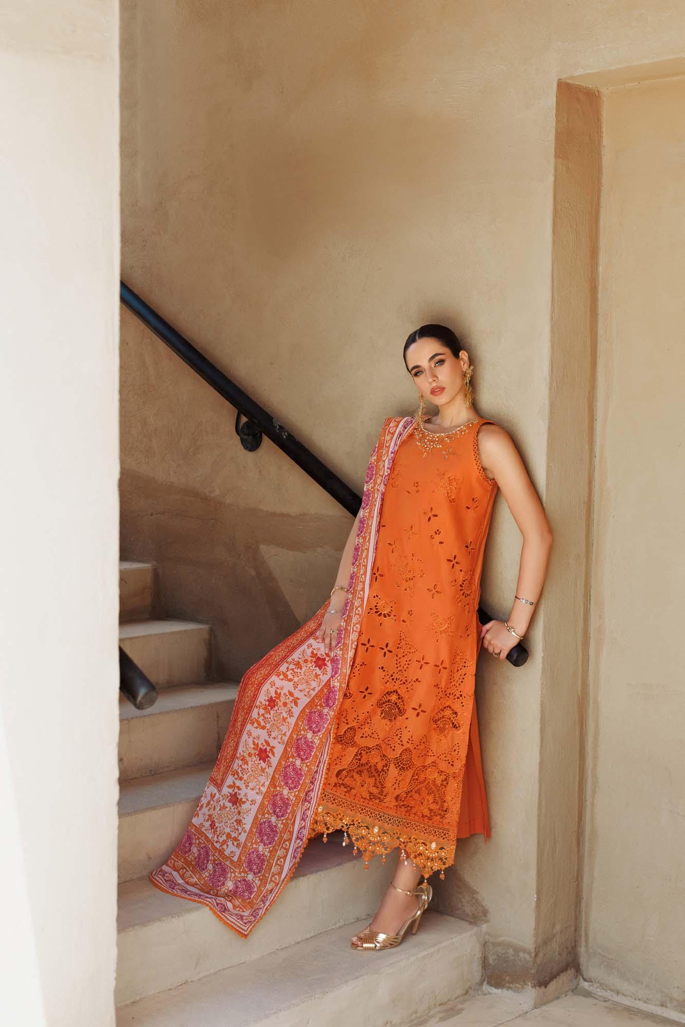 Noor By Saadia Asad | Eid Handwork Laserkari Lawn 24 | D11 - Rang-e-Khaas