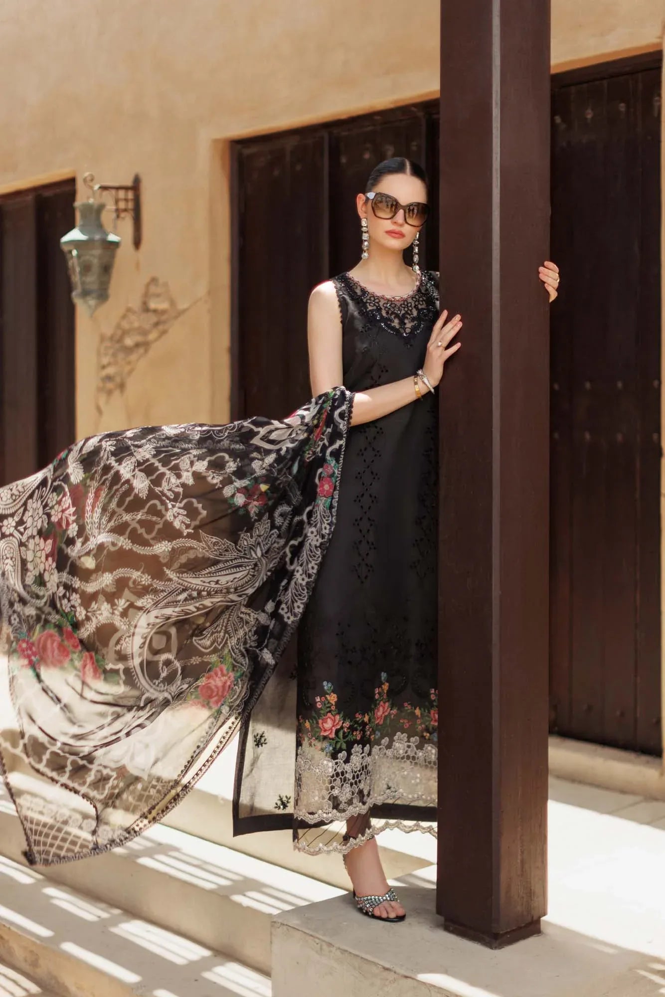Noor By Saadia Asad | Eid Handwork Laserkari Lawn 24 | D6 - Rang-e-Khaas