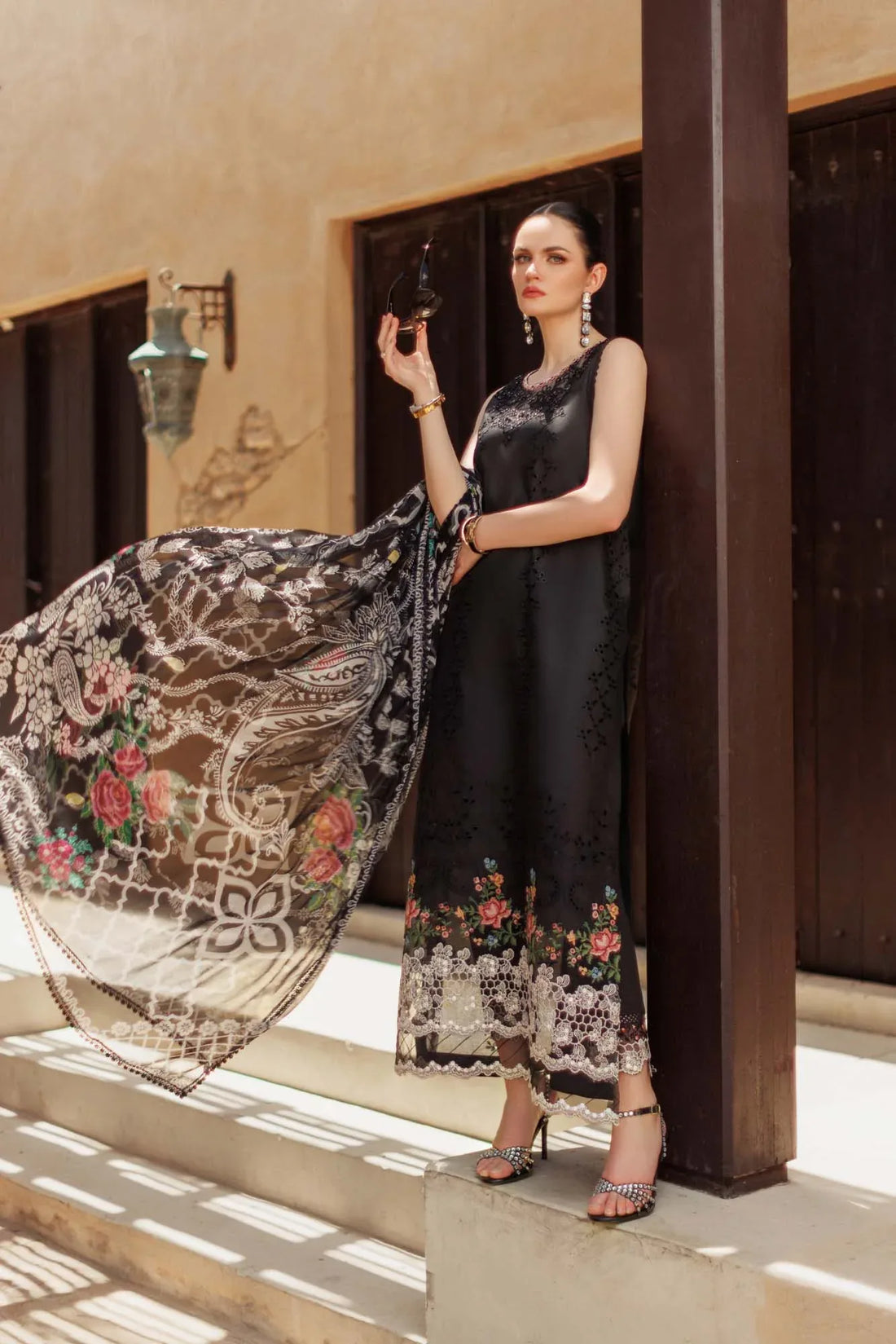 Noor By Saadia Asad | Eid Handwork Laserkari Lawn 24 | D6 - Rang-e-Khaas