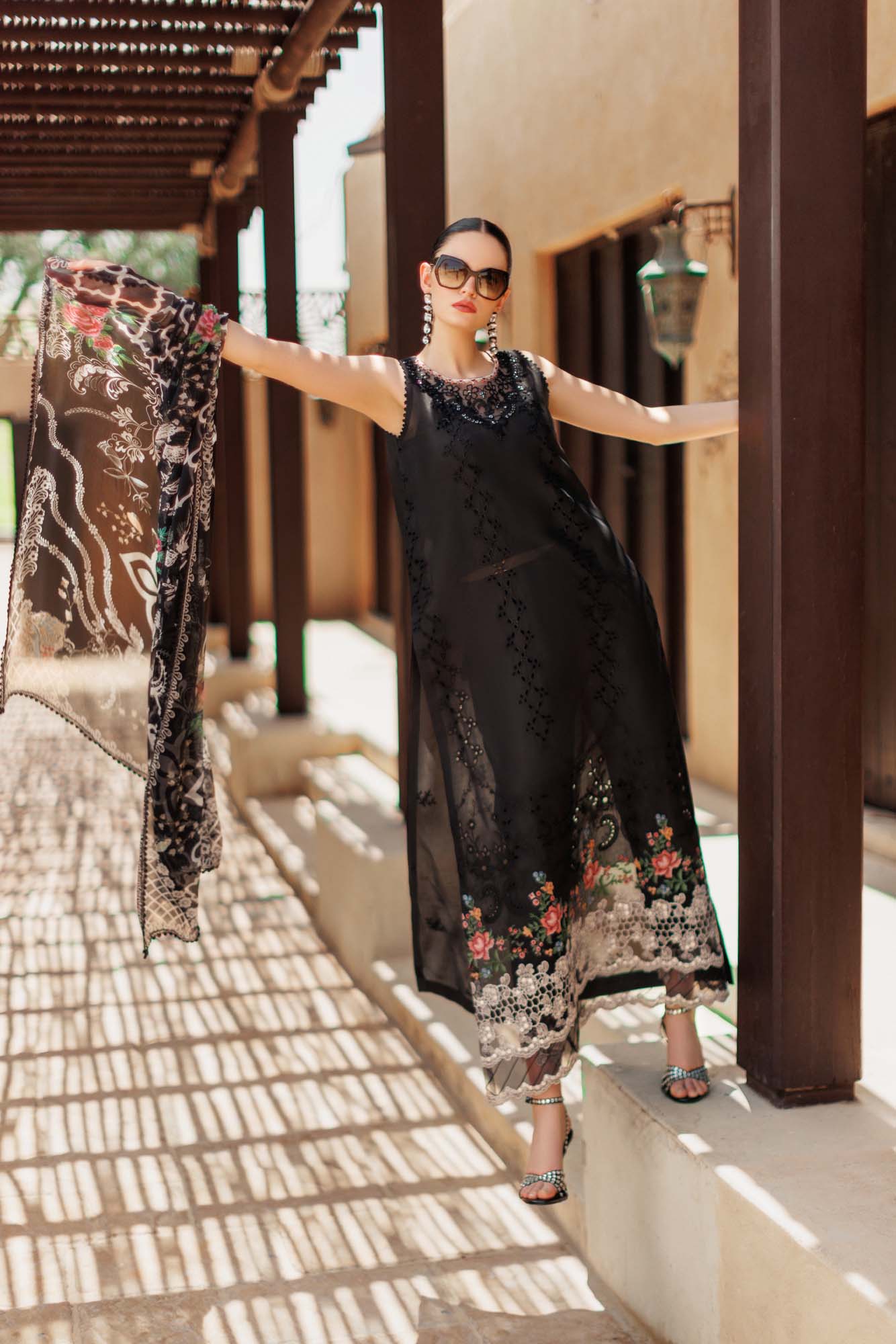 Noor By Saadia Asad | Eid Handwork Laserkari Lawn 24 | D6