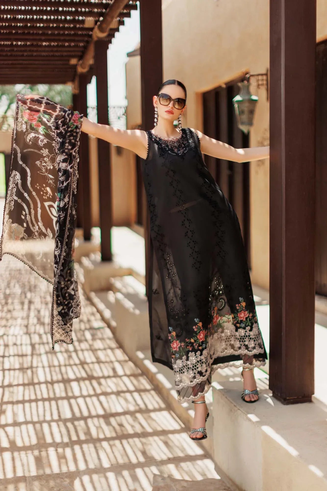 Noor By Saadia Asad | Eid Handwork Laserkari Lawn 24 | D6 - Rang-e-Khaas