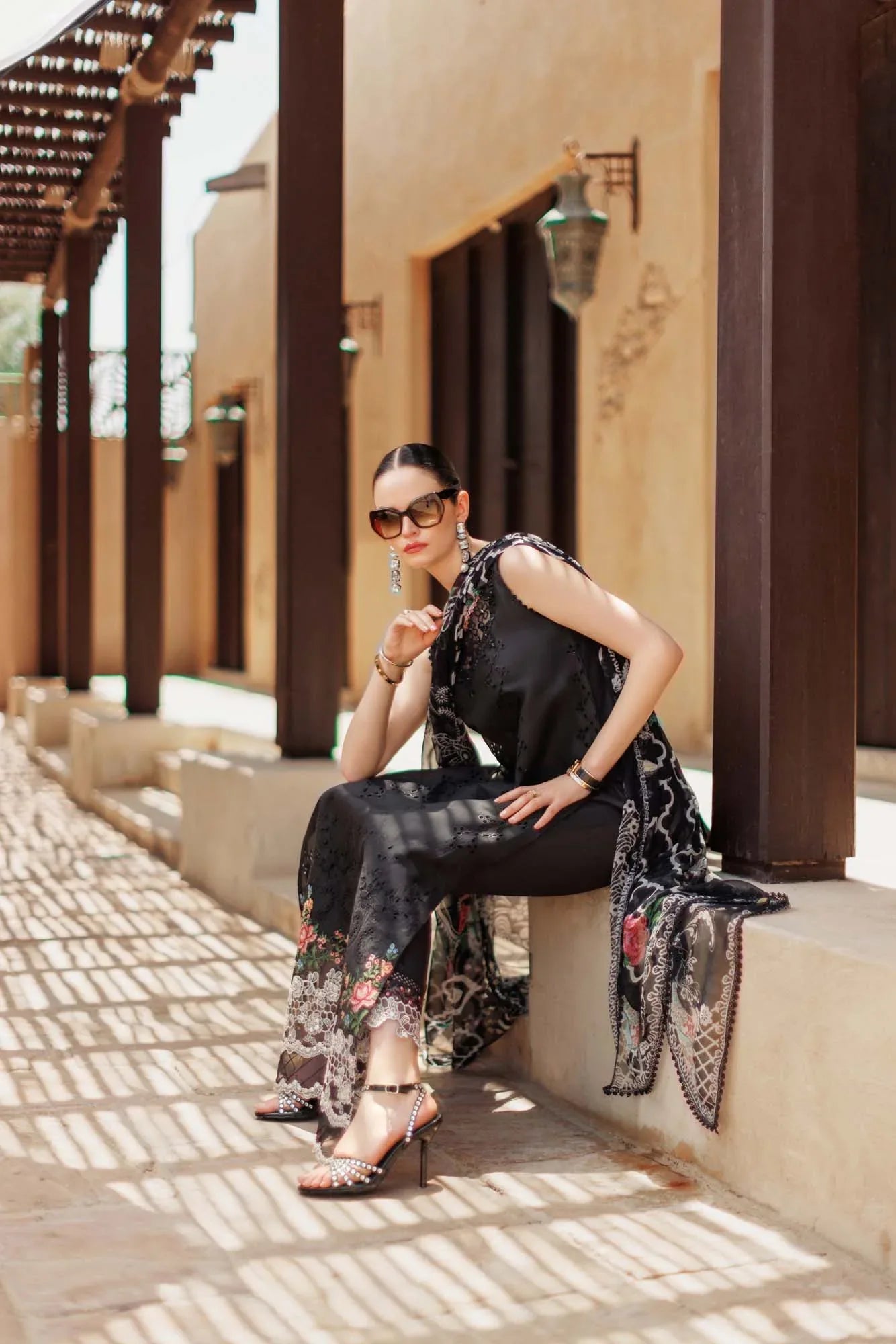 Noor By Saadia Asad | Eid Handwork Laserkari Lawn 24 | D6 - Rang-e-Khaas