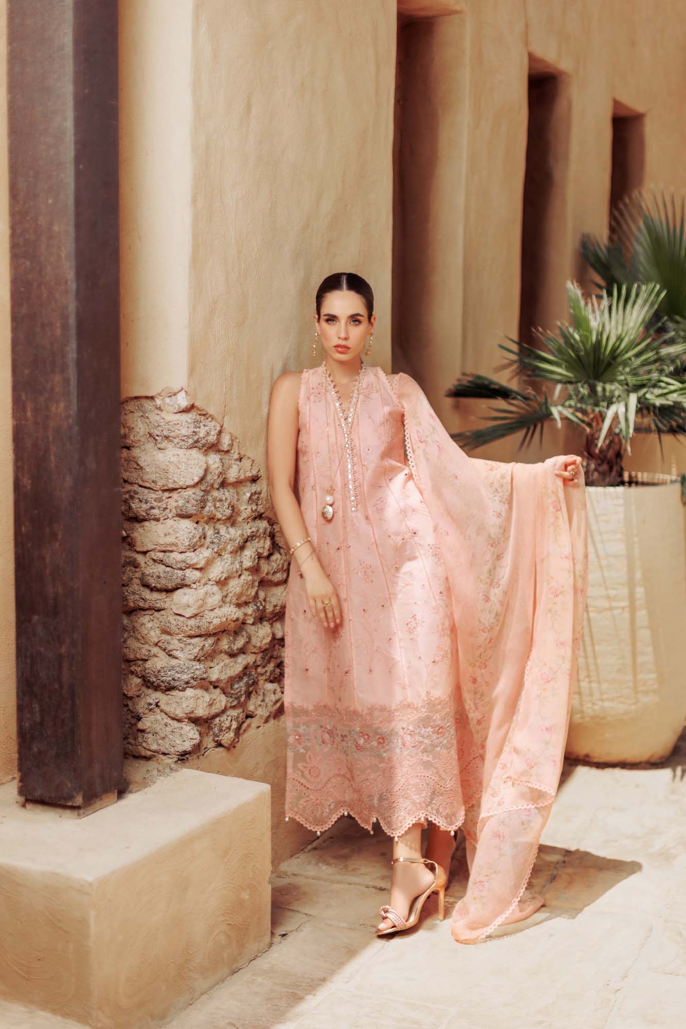 Noor By Saadia Asad | Eid Handwork Laserkari Lawn 24 | D10 - Rang-e-Khaas