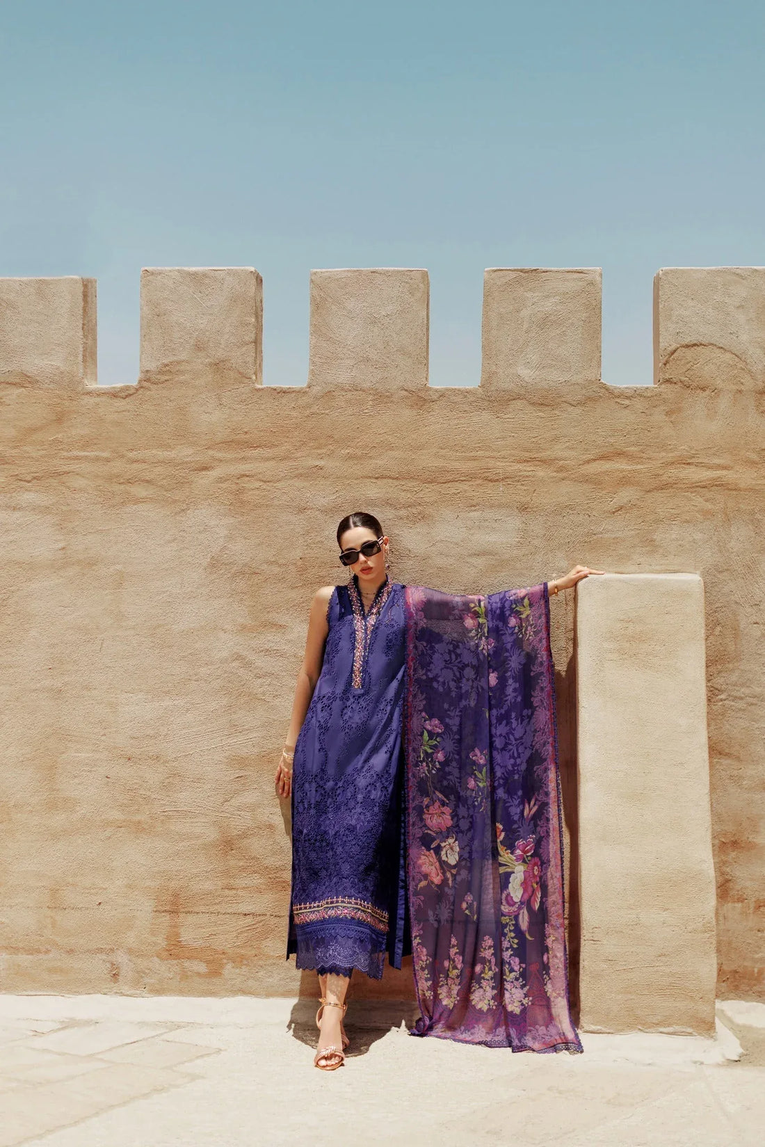 Noor By Saadia Asad | Eid Handwork Laserkari Lawn 24 | D3 - Rang-e-Khaas