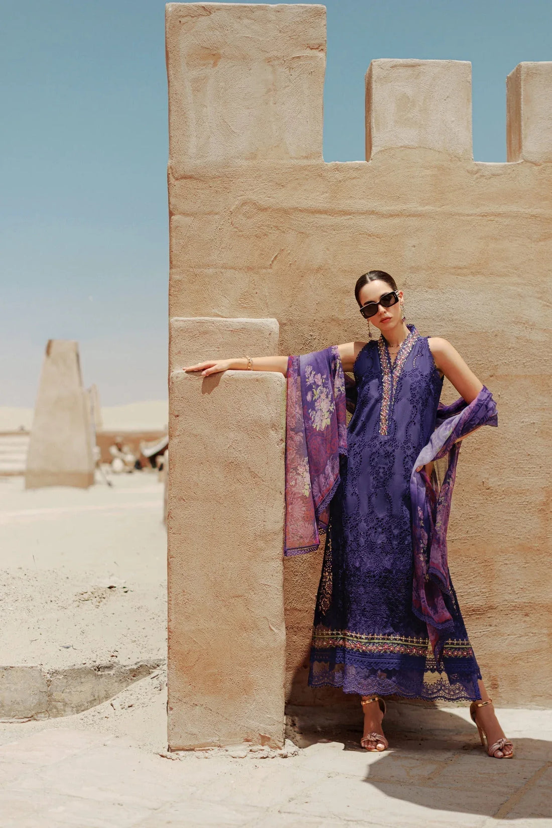 Noor By Saadia Asad | Eid Handwork Laserkari Lawn 24 | D3 - Rang-e-Khaas