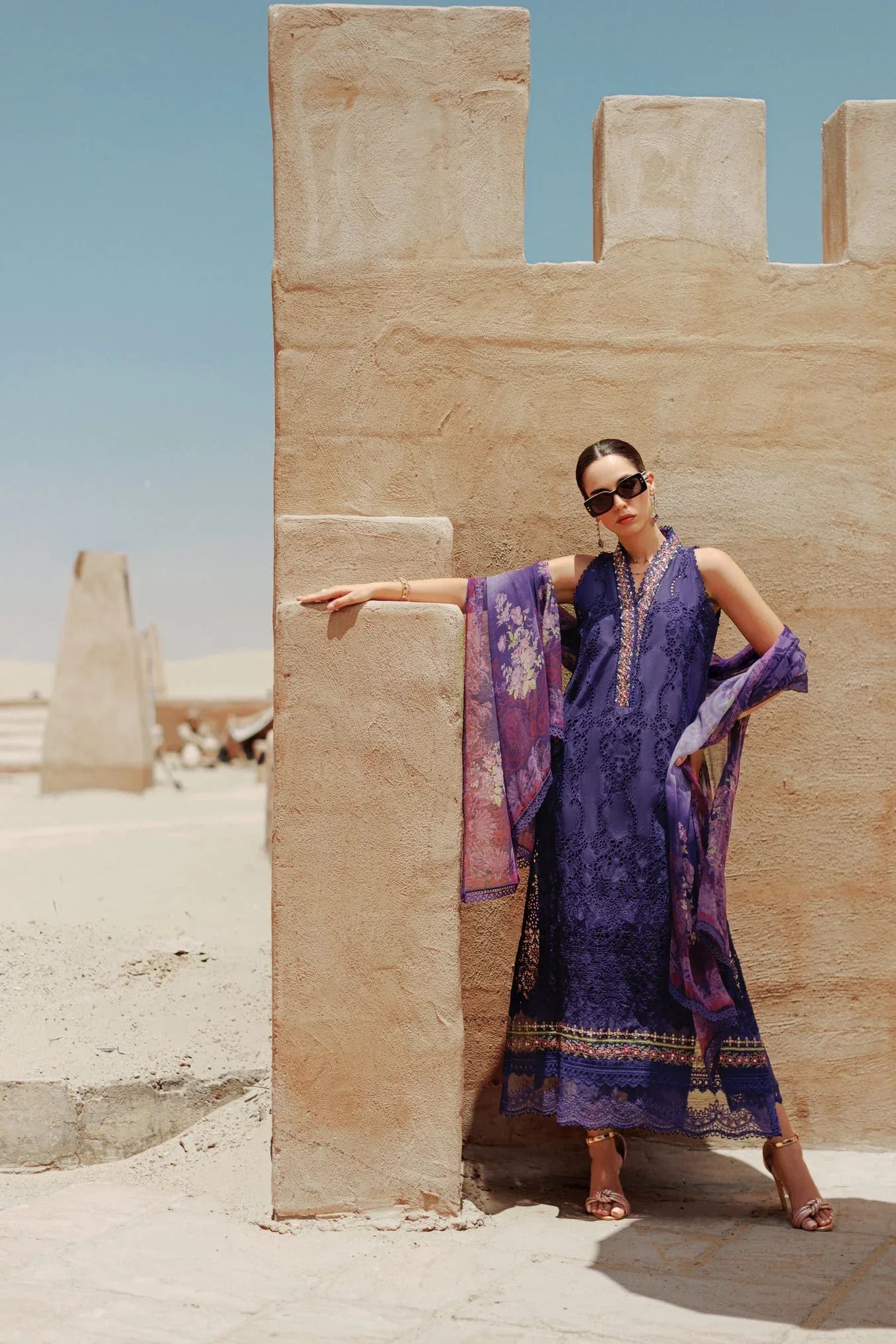 Noor By Saadia Asad | Eid Handwork Laserkari Lawn 24 | D3 - Rang-e-Khaas