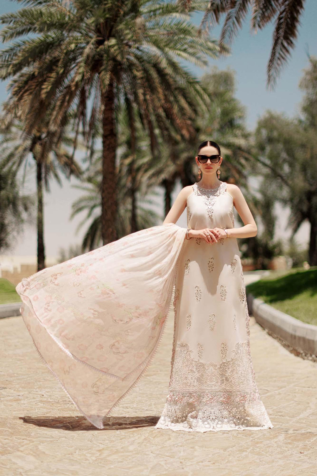 Noor By Saadia Asad | Eid Handwork Laserkari Lawn 24 | D2 - Rang-e-Khaas