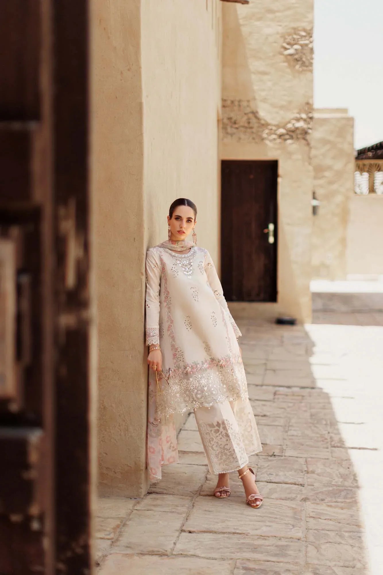 Noor By Saadia Asad | Eid Handwork Laserkari Lawn 24 | D2 - Rang-e-Khaas